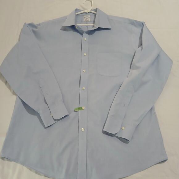 Brooks Brothers 1818 Regent Fit blue LS button up shirt 16 1/2 34/35 - Picture 3 of 13